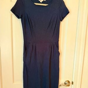 Boden Navy Blue Sheath Midi Dress